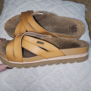 Reef Women's Tan Slide Sandals